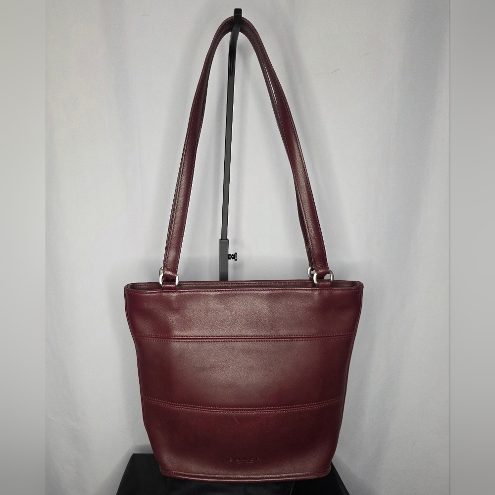 COACH Vintage 9098 Leather Burgundy Leather Handband Tote Bag. - Picture 5 of 8